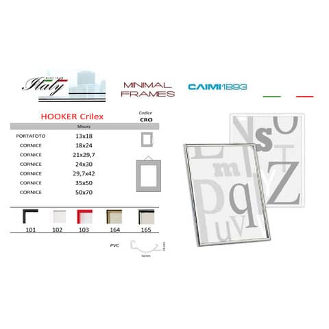 methodo-cornice-hooker-crilex-parete-a3-bianco-k981102
