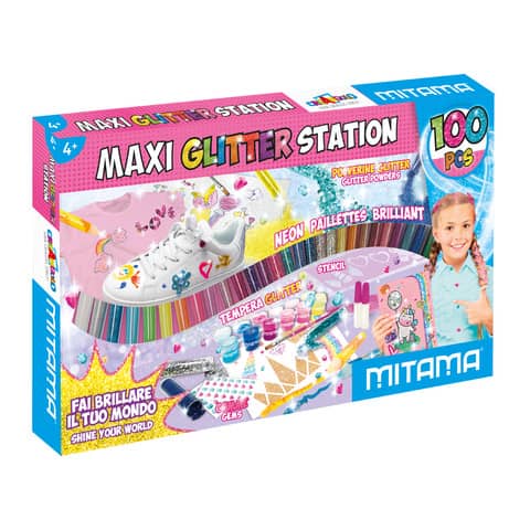 mitama-maxi-glitter-station-scatola-creativa-100-accessori-colori-assortiti-62885