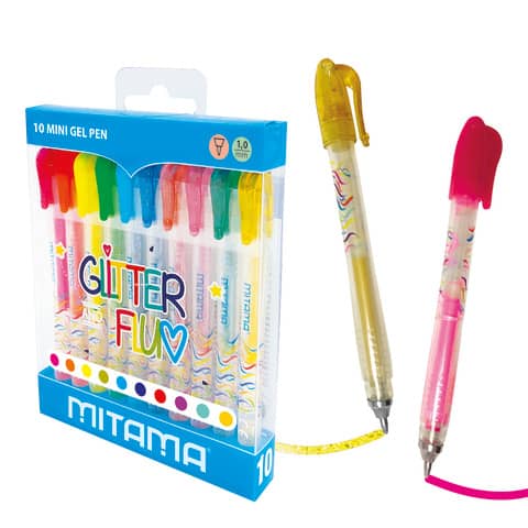 mitama-mini-penna-gel-colori-glitter-neon-assortiti-tratto-1-mm-conf-10-pezzi-62569