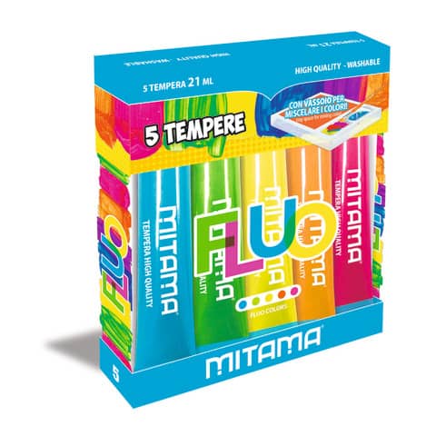 mitama-tempera-piu-lavabile-colori-fluo-assortiti-conf-5-tubetti-21-ml-62869