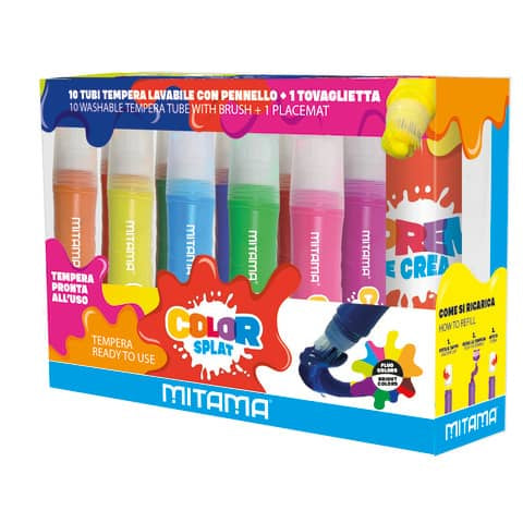 mitama-tempera-pronta-alluso-superlavabile-colorsplat-5-colori-fluo-5-brillanti-conf-10-tubetti-24-ml-62864