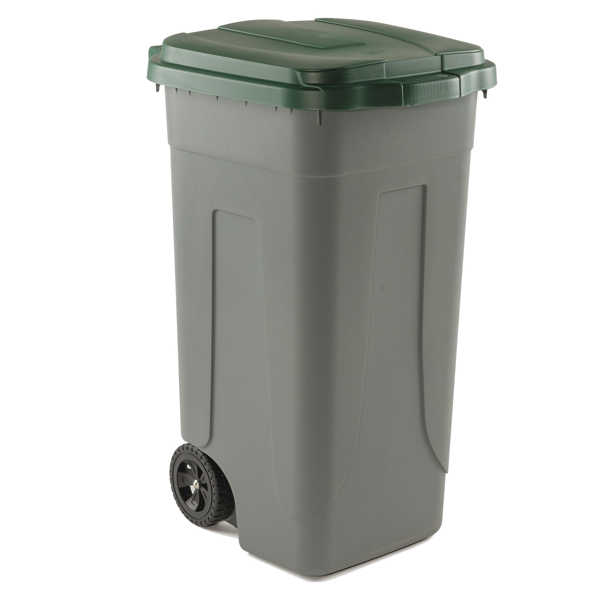 mobilplastic-bidone-mobile-cento-100lt-grigio-c-coperchio-verde-raccolta-differenziata