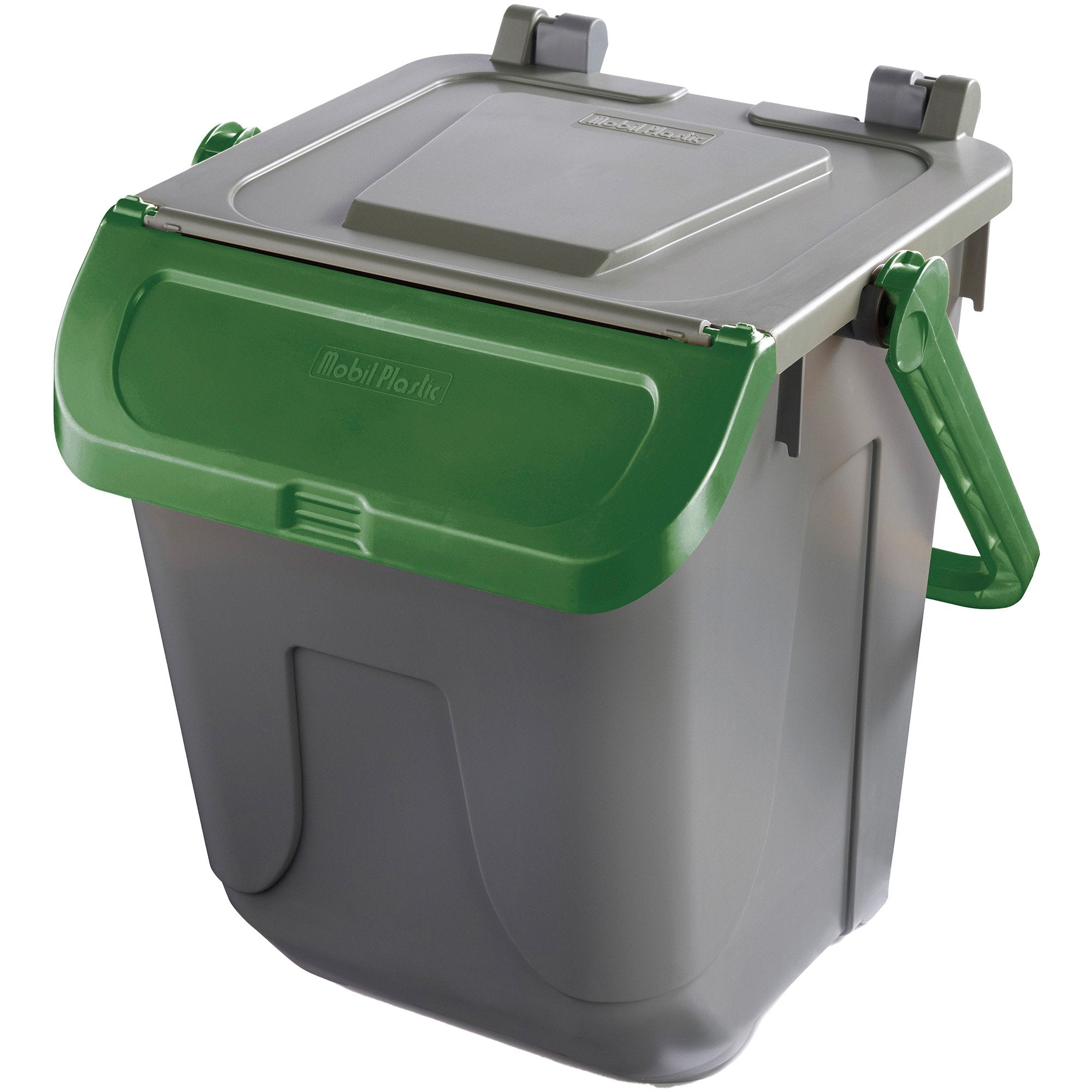 mobilplastic-contenitore-portarifiuti-ecology-25lt-c-sportello-maniglione-verde