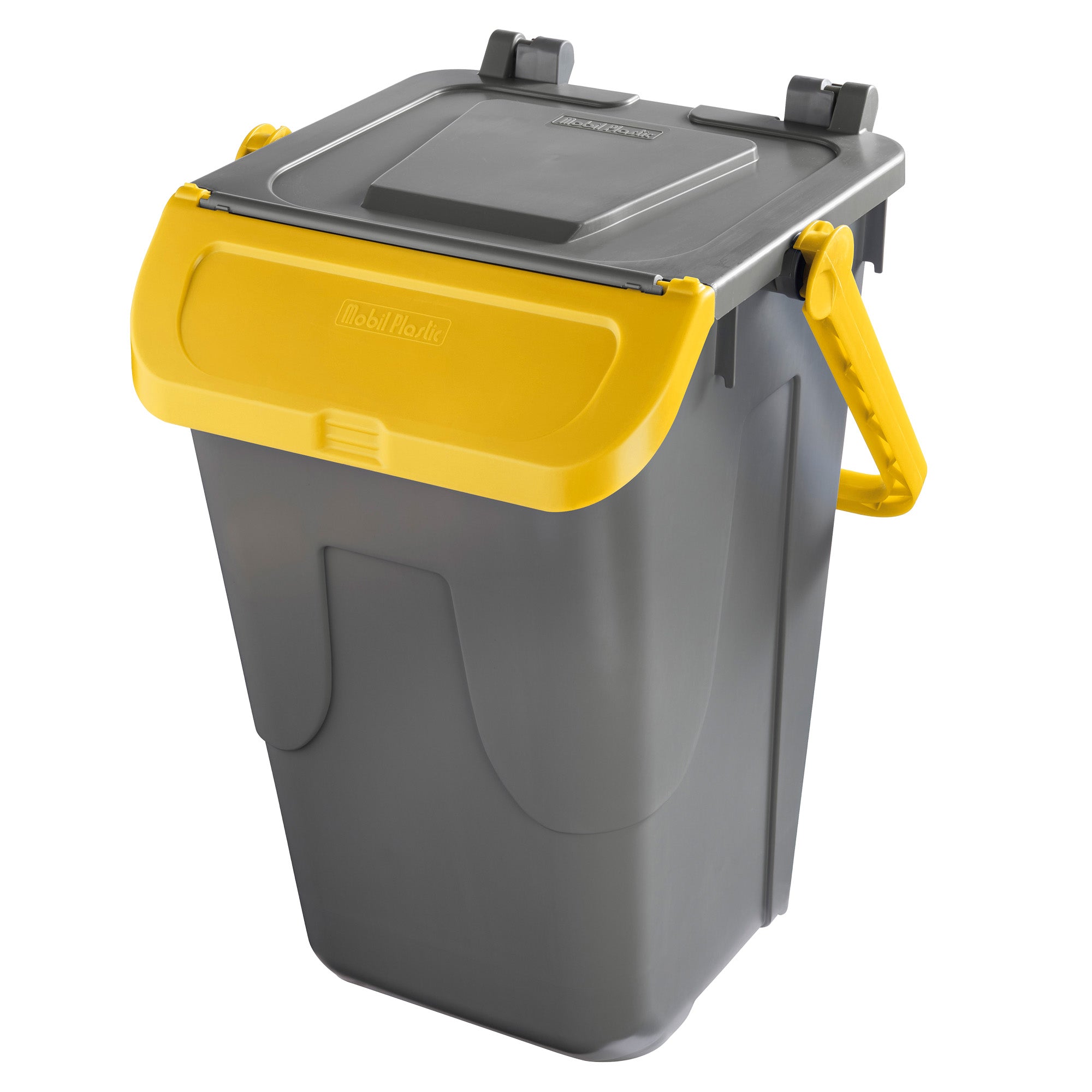 mobilplastic-contenitore-portarifiuti-ecology-35lt-c-sportello-maniglione-giallo