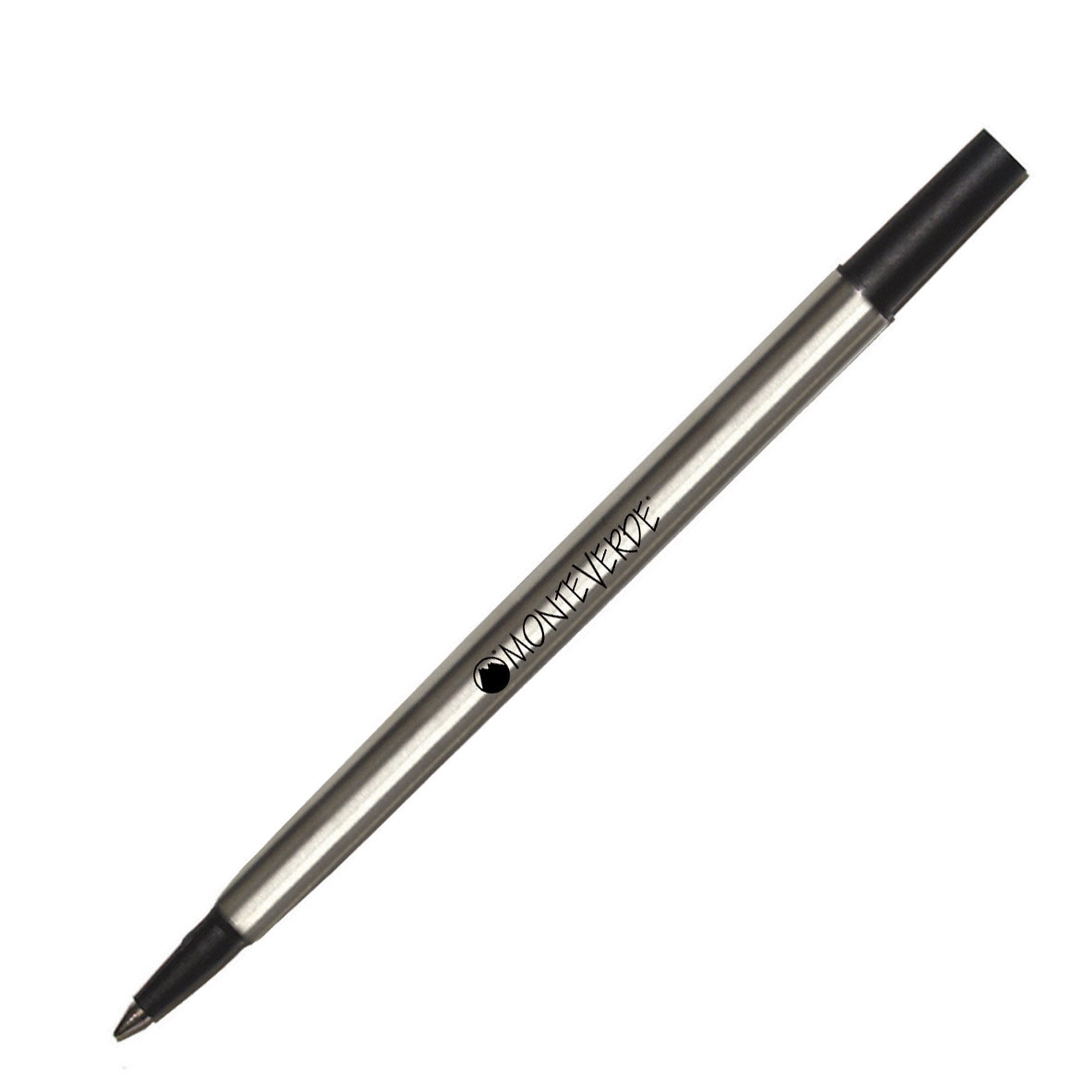 monteverde-blister-2-refill-metallo-roller-parker-nero-punta-fine
