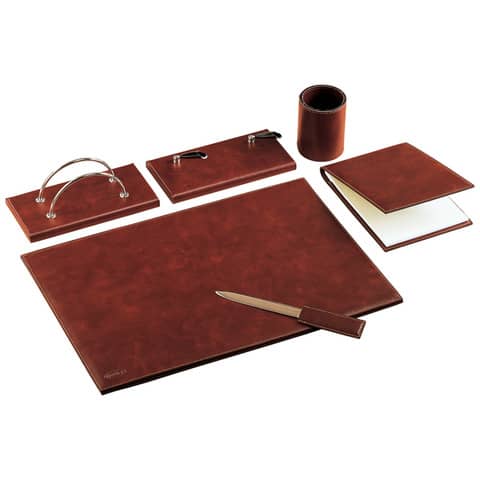 munari-set-scrivania-classico-similpelle-bruciato-6-pezzi-22028mu2300