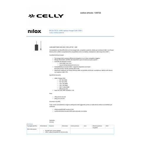 nilox-tech-alimentatore-laptop-gan-usb-c-65-w-colore-nero-nxpdcgan65w