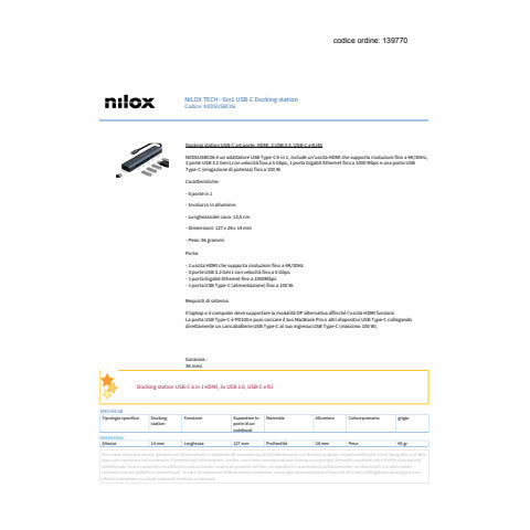 nilox-tech-docking-station-usb-c-6-1-1x-hdmi-4k-1x-rj45-3x-usb-a-3-2-1x-usb-c-alimentazione-fino-100-w-nero-