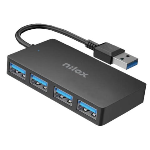 nilox-tech-hub-slim-usb-a-4x-usb-a-3-2-gen-1-superspeed-fino-5-gbps-7-6x4-1x1-1-cm-colore-nero-nxhub403