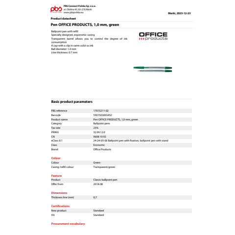 office-products-penna-sfera-office-product-punta-1-0-mm-verde-conf-50-pz-17015211-02