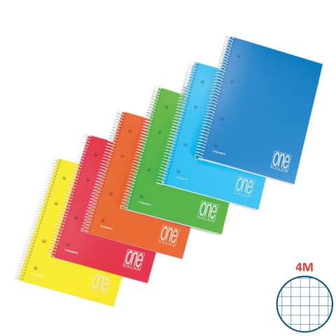 one-color-blocco-spiralato-forato-a4-80-gr-mq-copertina-ppl-801-ff-quadretto-4m-2934