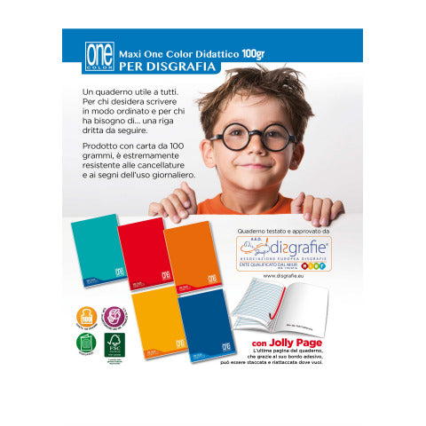 one-color-quaderno-maxi-100-gr-didattico-a4-rigatura-b-margini-colori-assortiti-181-fogli-7042