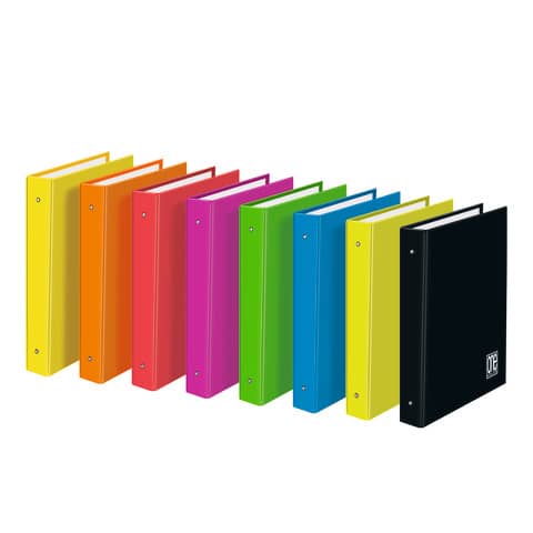 one-color-raccoglitore-anelli-4-anelli-conf-6-colori-assortiti-a4-2400