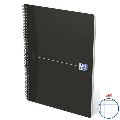 oxford-quaderno-spiralato-office-essentials-maxi-a4-nero-quadretti-5-mm-100100759