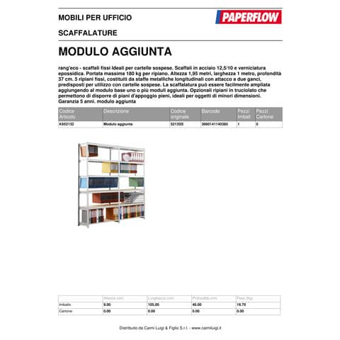 paperflow-scaffalatura-metall-rangeco-incastro-5-ripiani-cartelle-sospese-modulo-aggiunta-grigio-k652132