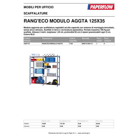 paperflow-scaffalatura-metallica-rangeco-incastro-5-ripiani-modulo-aggiunta-blu-k607131