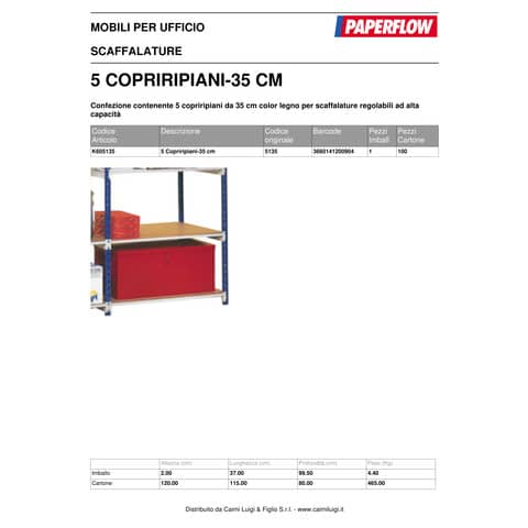 paperflow-set-5-ripiani-truciolato-35x100cm-scaffale-rangeco