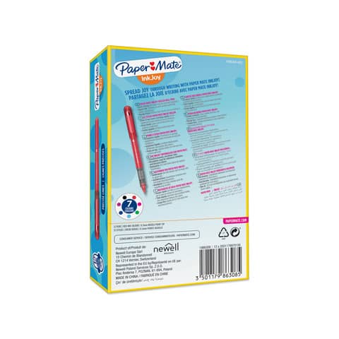 papermate-penna-roller-inkjoy-punta-ago-fine-0-5-mm-conf-12-rosso-1986308