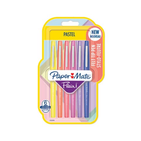 papermate-penne-punta-fibra-flair-nylon-pastel-1-1-m-tratto-1-mm-assortiti-blister-6-pezzi-2137276