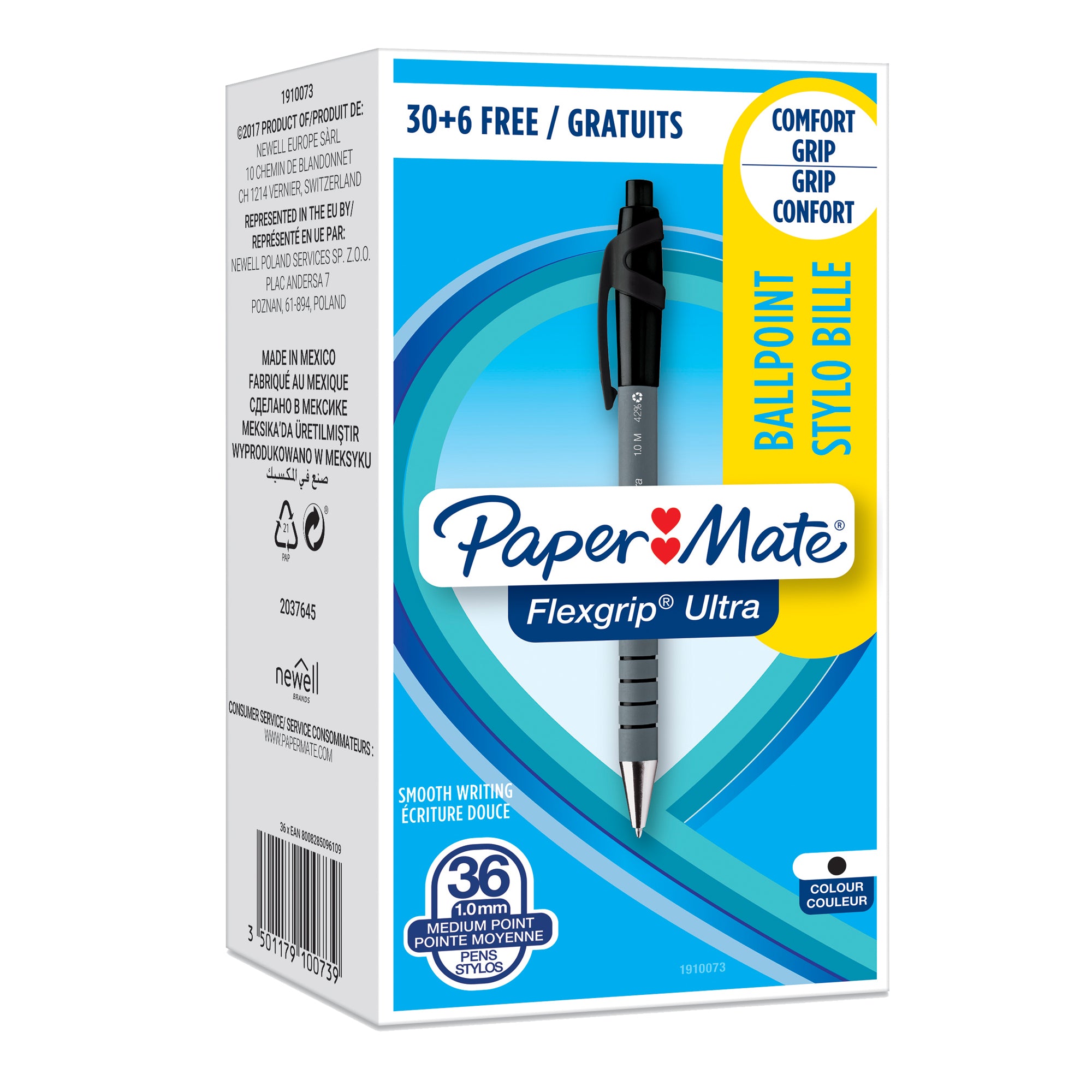 papermate-special-pack-30-6-penna-sfera-scatto-flexgrip-ultra-1-0-nero
