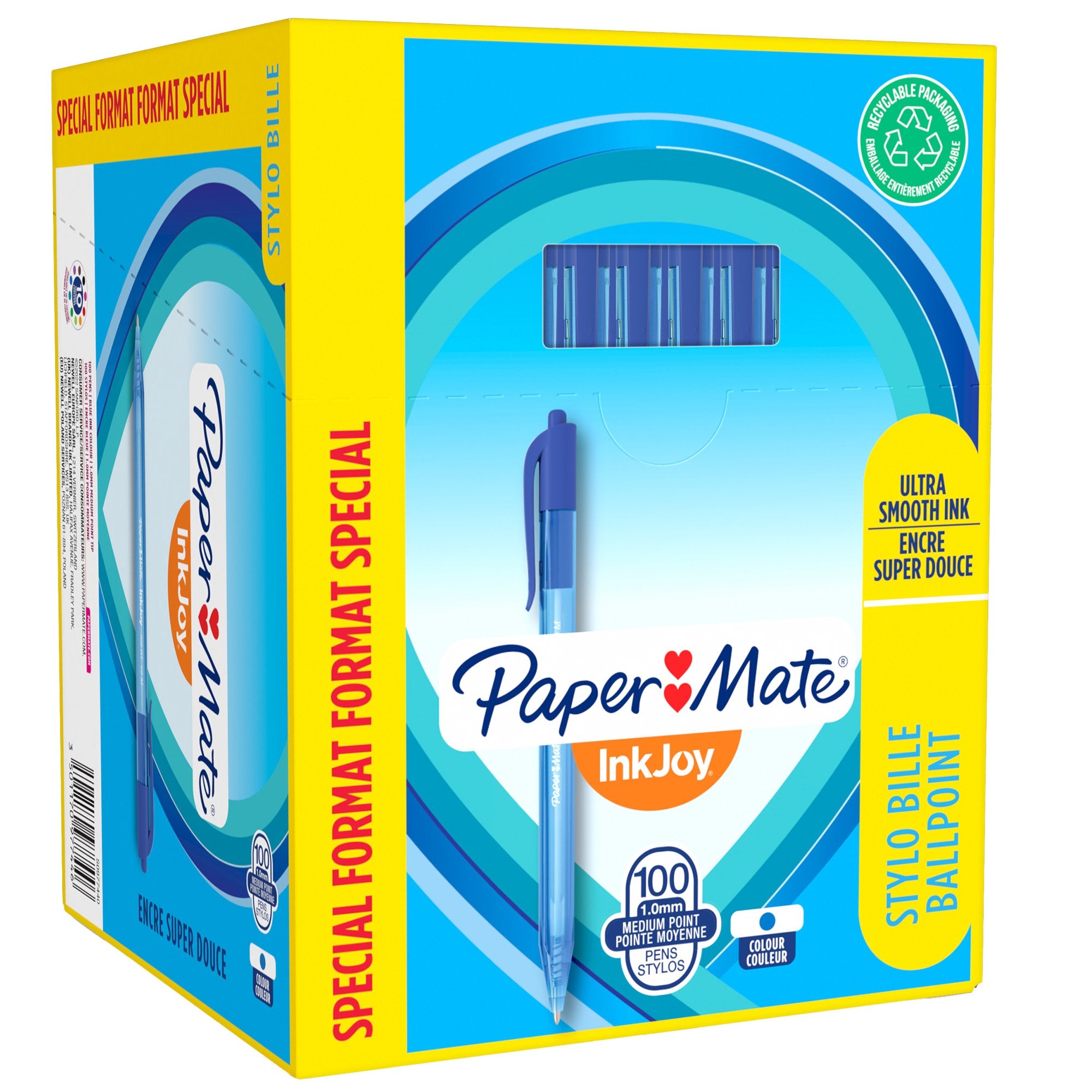 papermate-special-pack-8020-penna-sfera-scatto-inkjoy-stick-100rt-1-0mm-blu