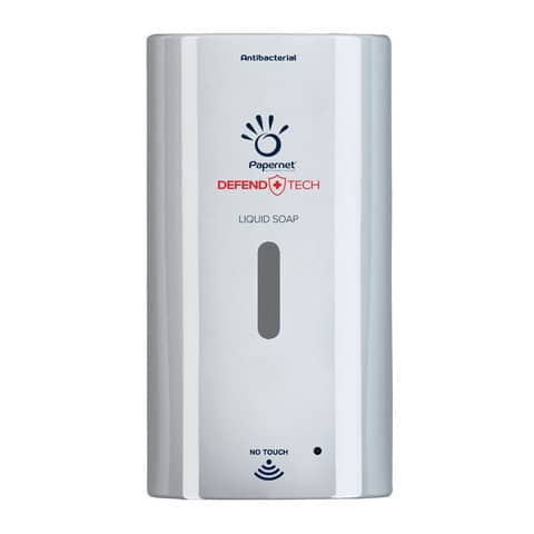 papernet-dispenser-antibatterico-ricaricabile-no-touch-sapone-liquido-defend-tech-25x12x13-5-cm-bianco-419721