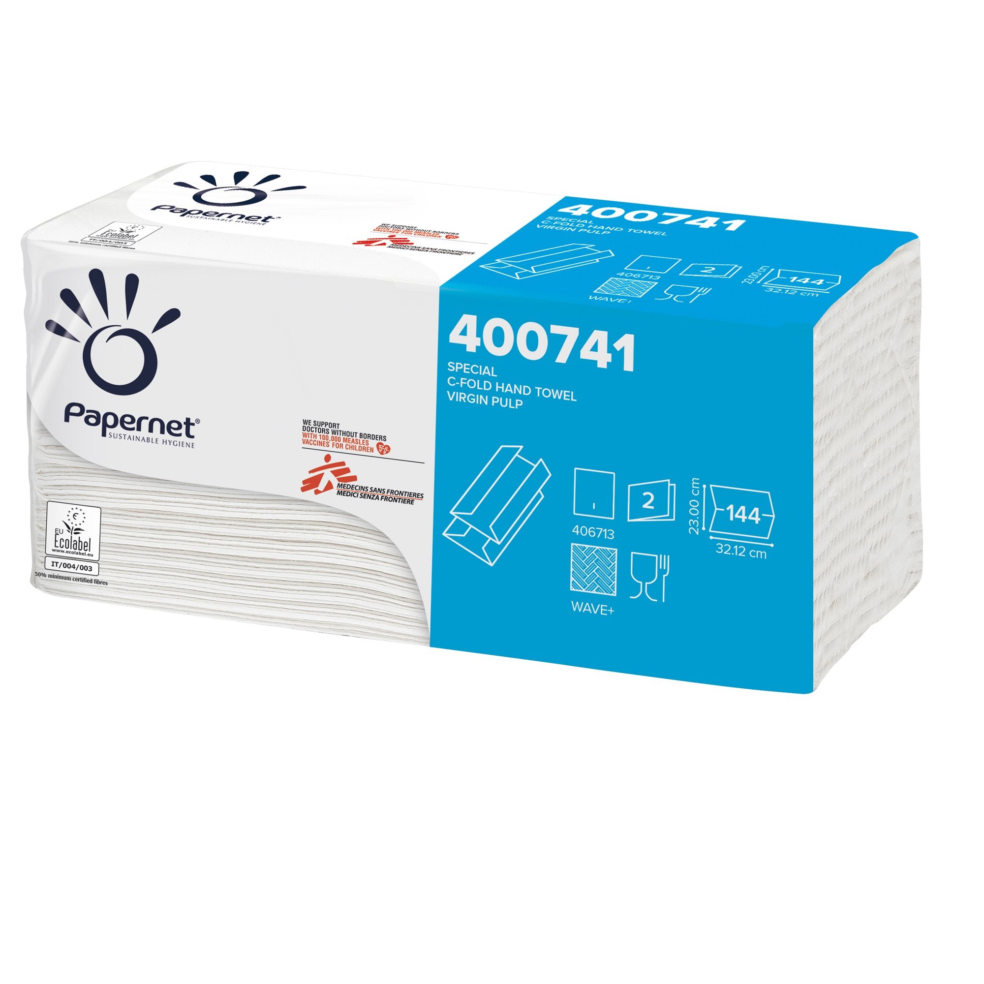 papernet-pacco-144-asciugamani-piegati-goffrato-onda-ecolabel