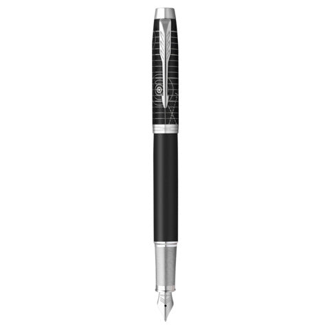parker-penna-stilografica-im-legacy-of-flight-nera-cromata-punta-f-pennino-acciaio-inox-inchiostro-blu