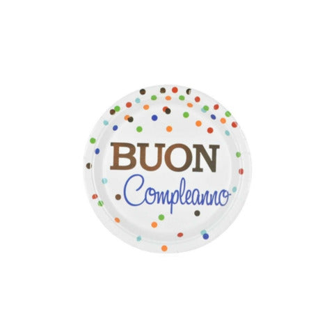 party-go-piatti-carta-buon-compleanno-pois-colorati-23-cm-conf-6-pz-ai0335