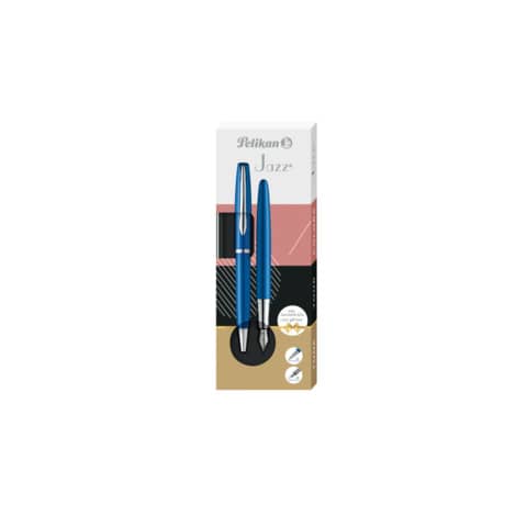 pelikan-set-penna-stilografica-sfera-jazz-nobleelegance-blu-cofanetto-regalo-fusto-blu-argento-821902