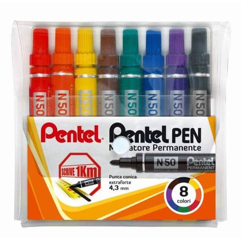 pentel-astuccio-marcatore-pen-n50-8-col-assortiti-p-tonda