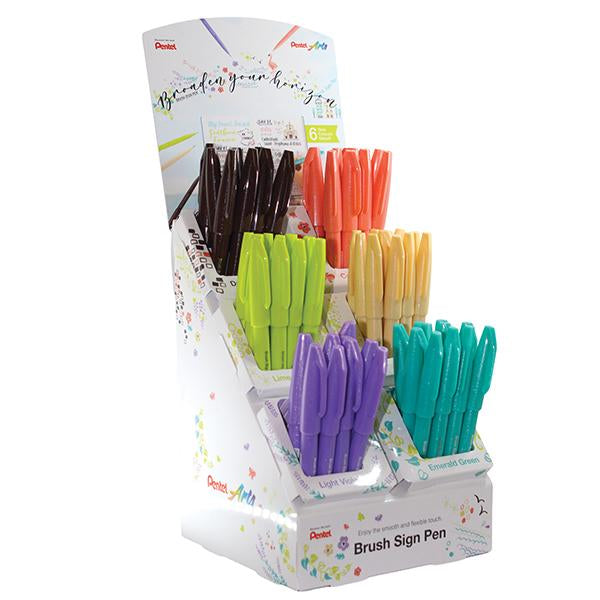 pentel-expo-60pz-brush-sign-pen-trendy-colori-assortiti