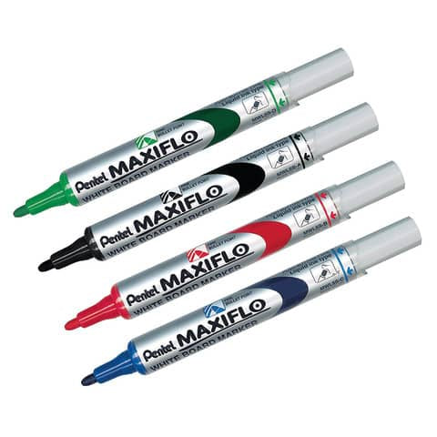 pentel-marcatore-lavagne-bianche-maxiflo-punta-conica-4-0-mm-blu-mwl5s-c