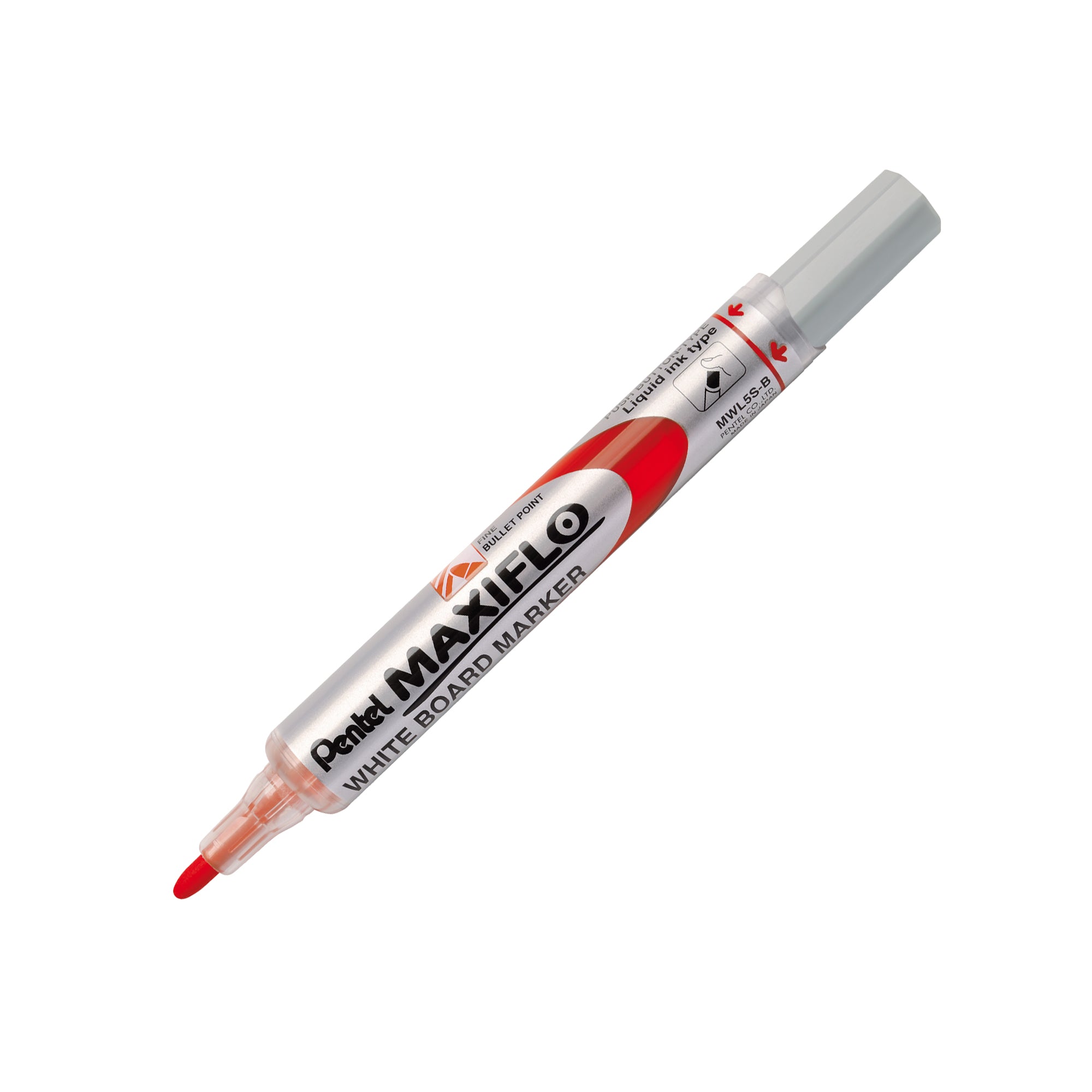 pentel-marcatore-lavagne-punta-conica-4mm-rosso-maxiflo