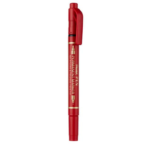 pentel-marcatore-permanente-doppia-punta-twin-tip-tratti-f-m-rosso-n75w-be