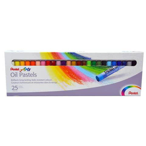 pentel-pastelli-olio-arts-oil-pastel-8-mm-colori-assortiti-conf-25-pezzi-0100525