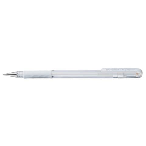 pentel-penna-roller-gel-hybrid-grip-luna-0-8-mm-bianco-k118-lw