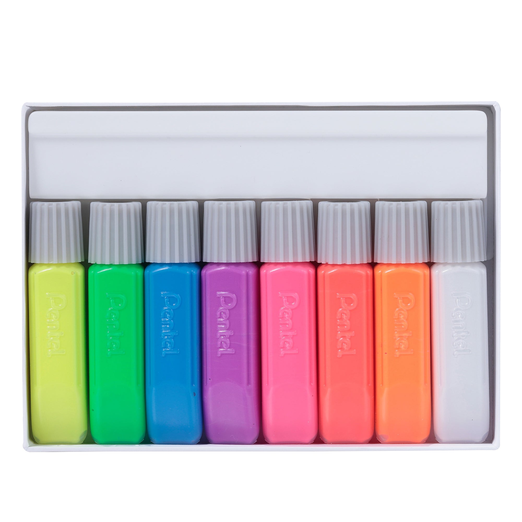 pentel-set-8-colori-fluo-tessuto-fabric-fun