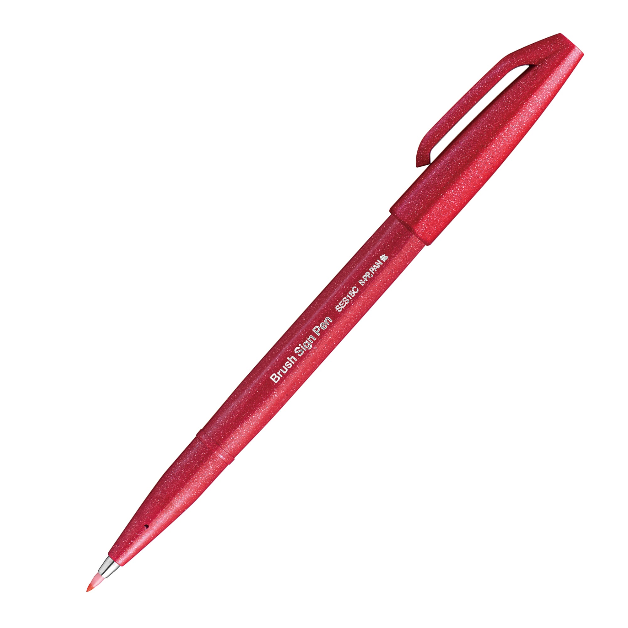 pentel-sign-pen-brush-rosso
