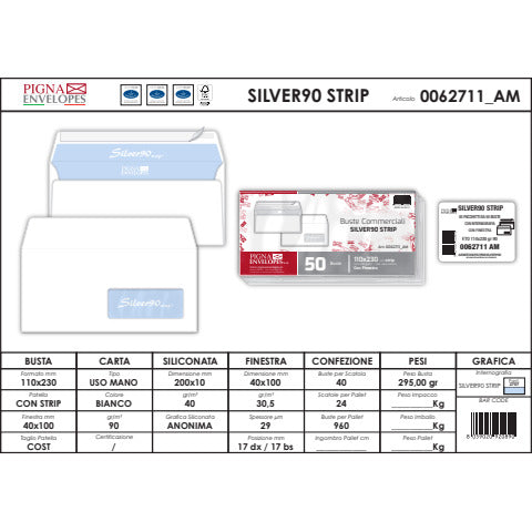pigna-envelopes-buste-finestra-silver90-strip-90-g-mq-110x230-mm-bianco-conf-50-buste-0062711