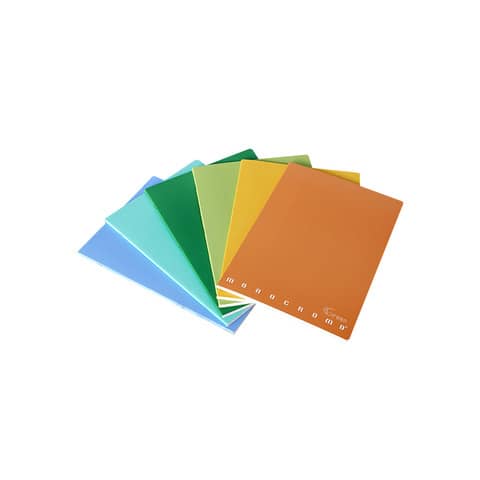 pigna-quaderno-maxi-monocromo-green-42-ff-80-gr-a4-rigatura-5m-copertine-assortite-conf-10-pezzi-02309785m