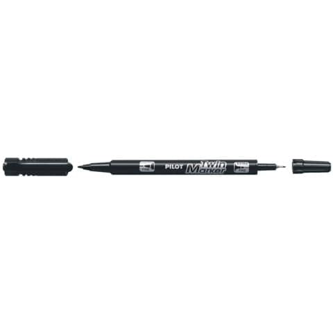 pilot-marcatore-permanente-twin-begreen-doppia-punta-fibra-0-8-2-mm-nero-040315