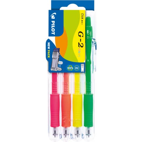 pilot-penne-gel-scatto-g2-neon-punta-media-0-7-mm-4-colori-set2go-4-pezzi-001404
