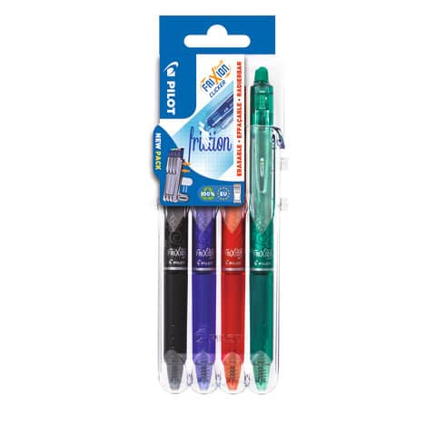 pilot-penne-sfera-cancellabili-frixion-ball-clicker-0-7-mm-nero-blu-rosso-verde-set2go-4-pezzi-006822