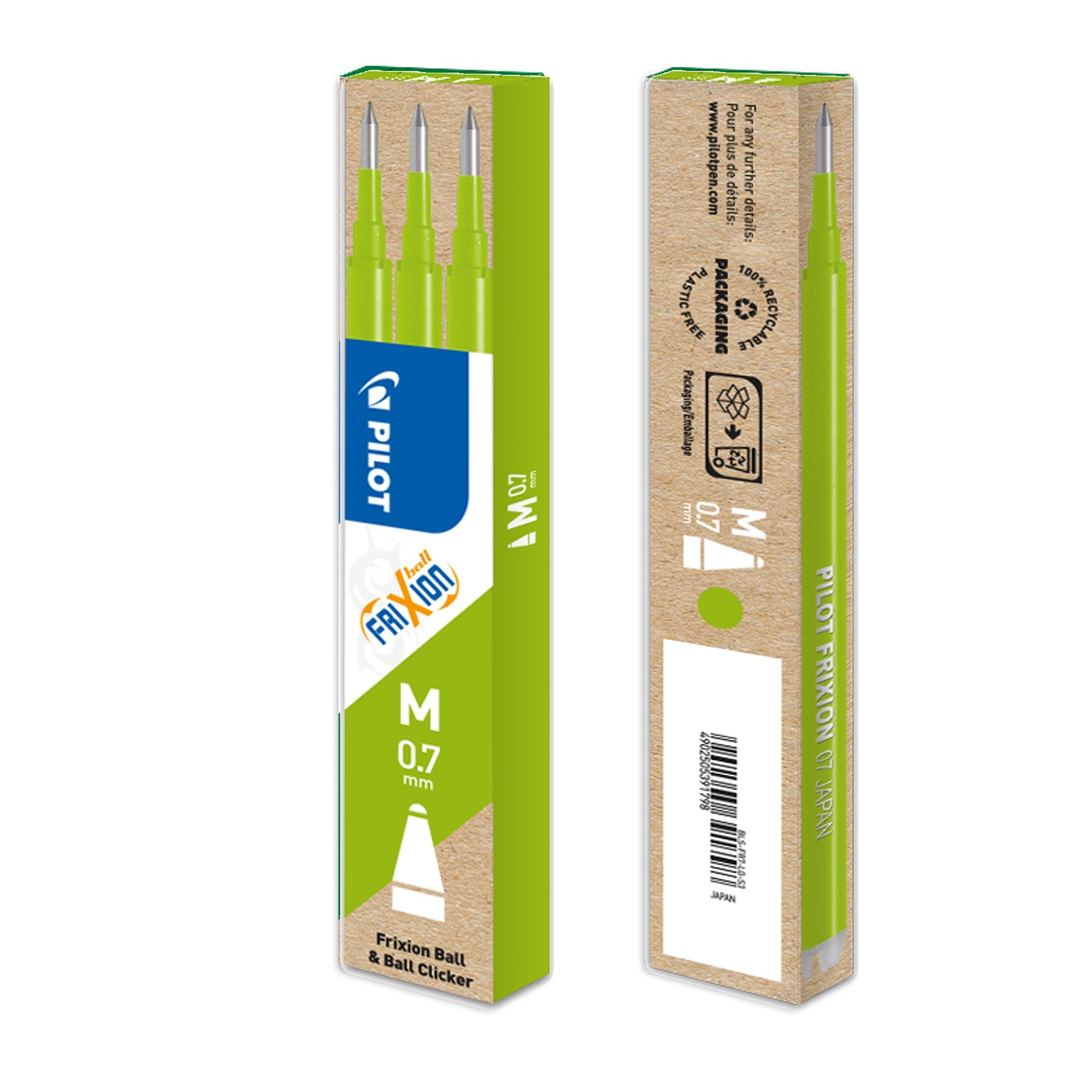 pilot-set-3-refill-sfera-frixionball-0-7mm-verde-chiaro