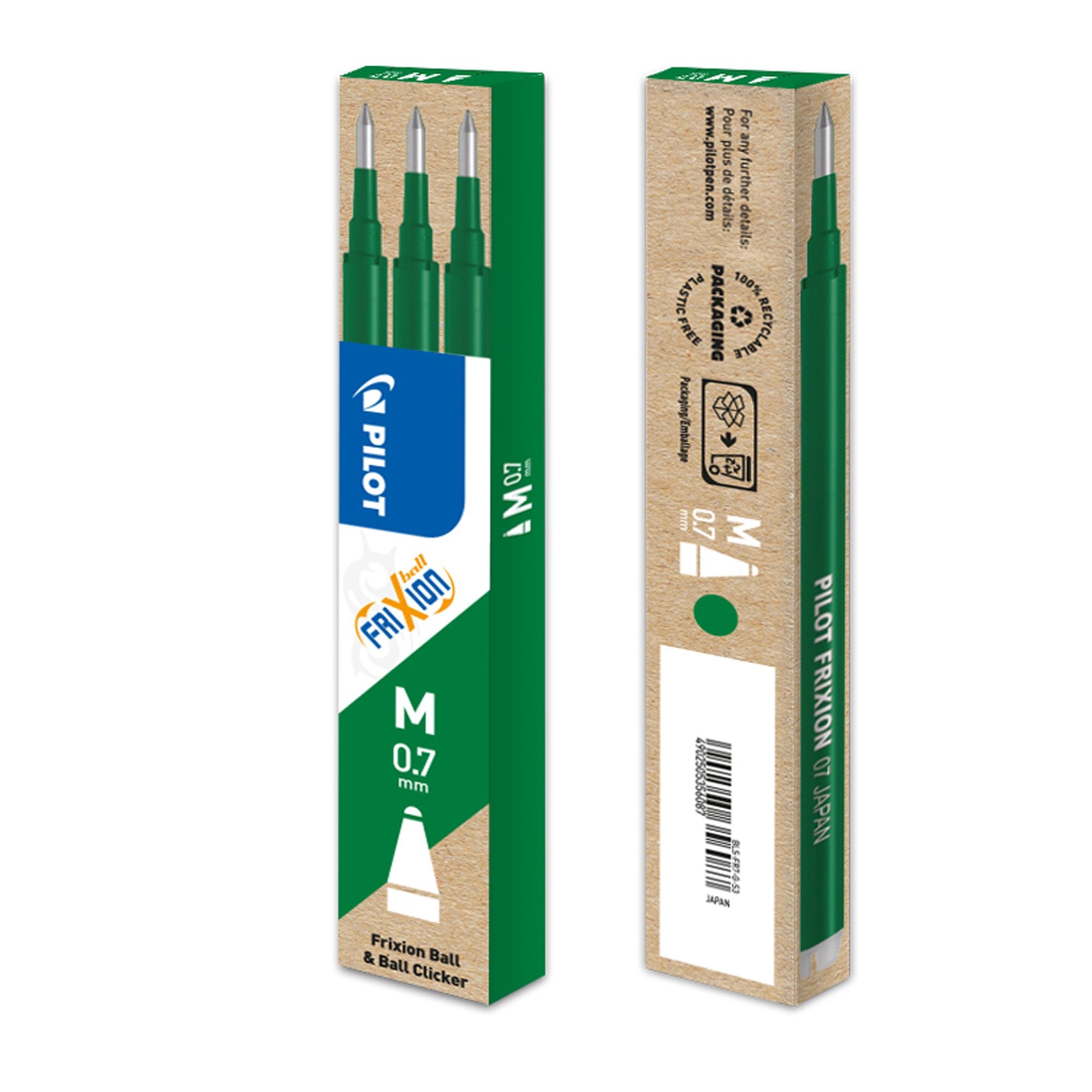 pilot-set-3-refill-sfera-frixionball-0-7mm-verde