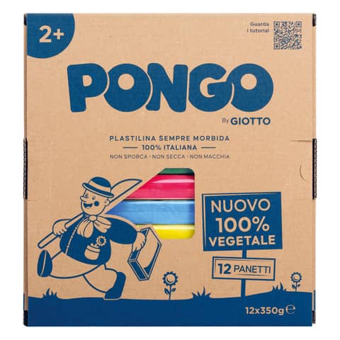 pongo-panetto-plastilina-vegetale-modellabile-350-g-conf-12-colori-assortiti-f603600