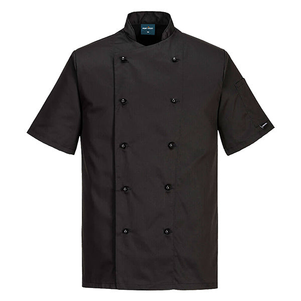 portwest-giacca-cuoco-kent-maniche-corte-tg-xxl-nero