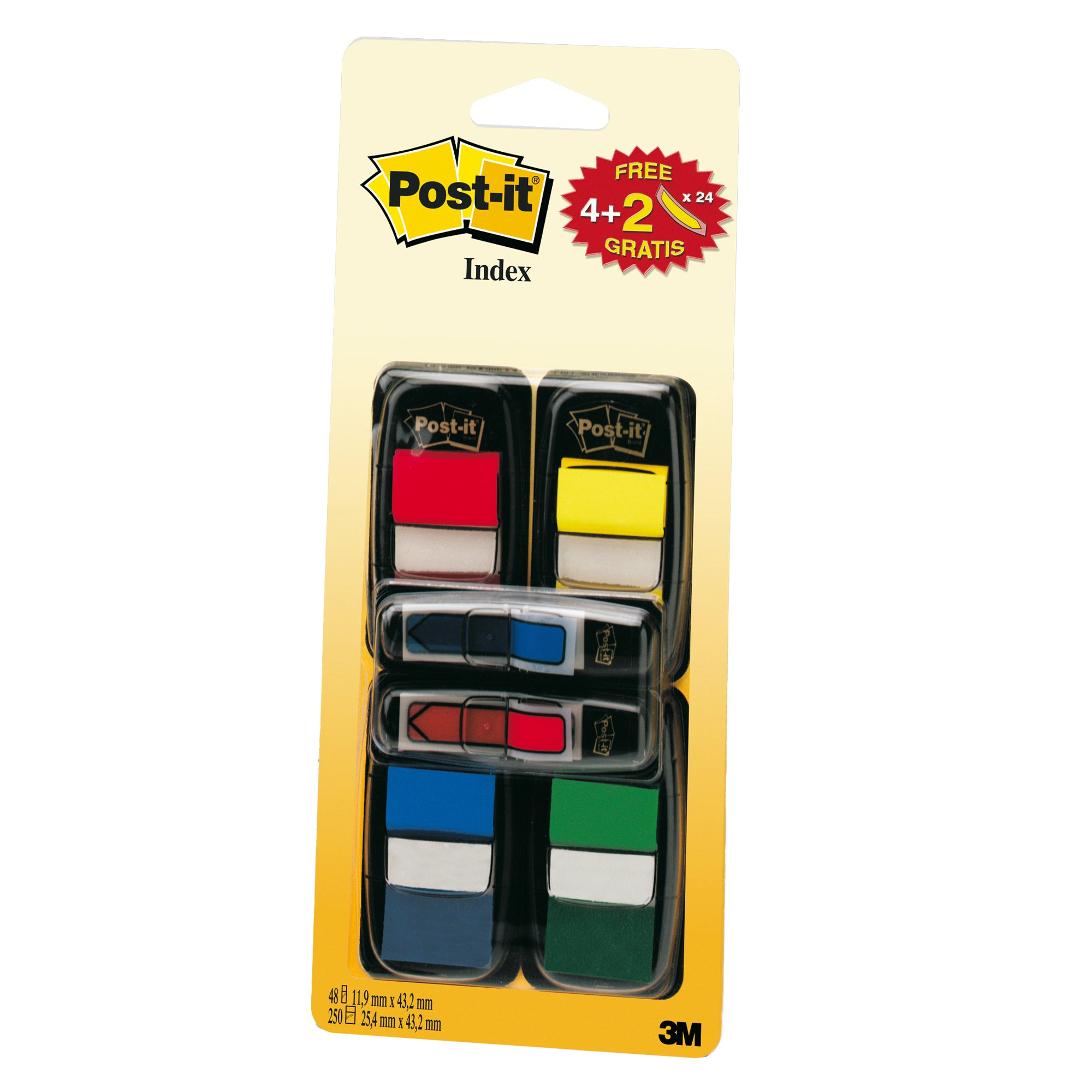 post-it-200-segnapagina-index-680-4-colori-classici-48-mini-frecce