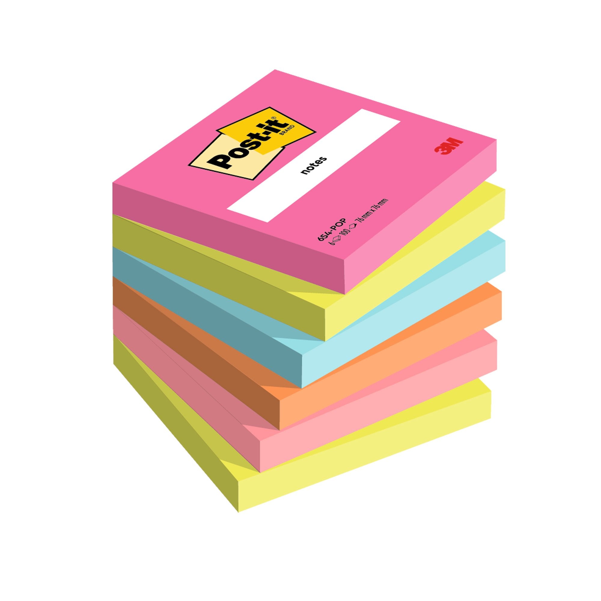 post-it-cf-6pz-blocco-100fg-notes-76x76mm-654-pop-popmistic